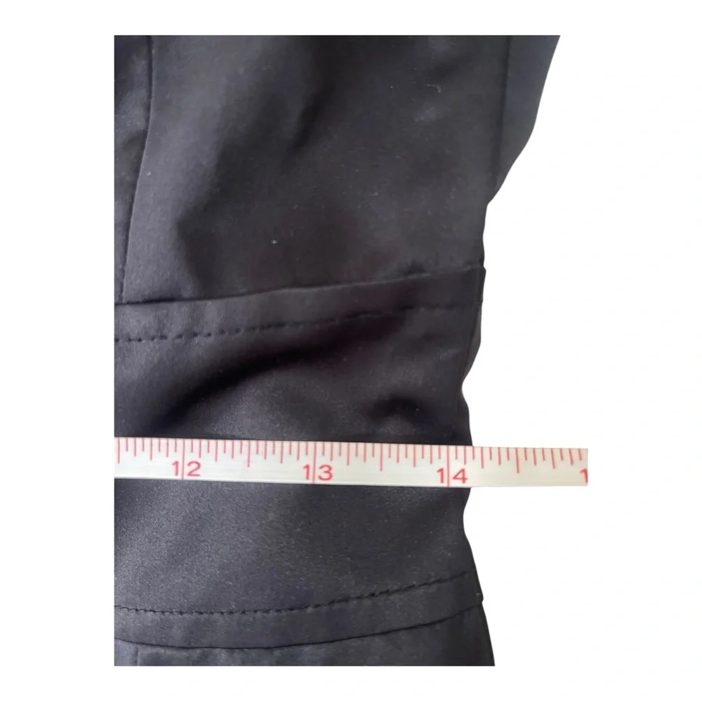White House Black Market Black Trench Coat Size 00 - Picture 10 of 15